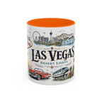 Las Vegas Coffee Mug | United States Travel Souvenir | Vintage Illustrated City Gift | 11 oz 15 oz Accent Mug