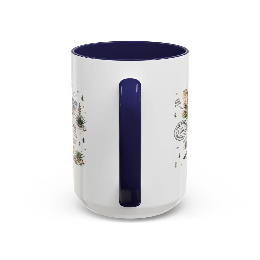 Big Bend National Park Coffee Mug | Texas Desert River Canyon Hiking Gift | Accent Color Ceramic 11oz 15oz