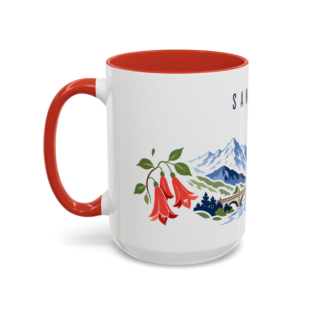 Santiago Coffee Mug | Chile Travel Souvenir | Porcelain Decal City Gift | 11oz 15oz Accent Mug