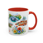 Graz Illustrated Travel Mug | City Souvenir Accent Coffee Mug | 11oz 15oz Ceramic Cup