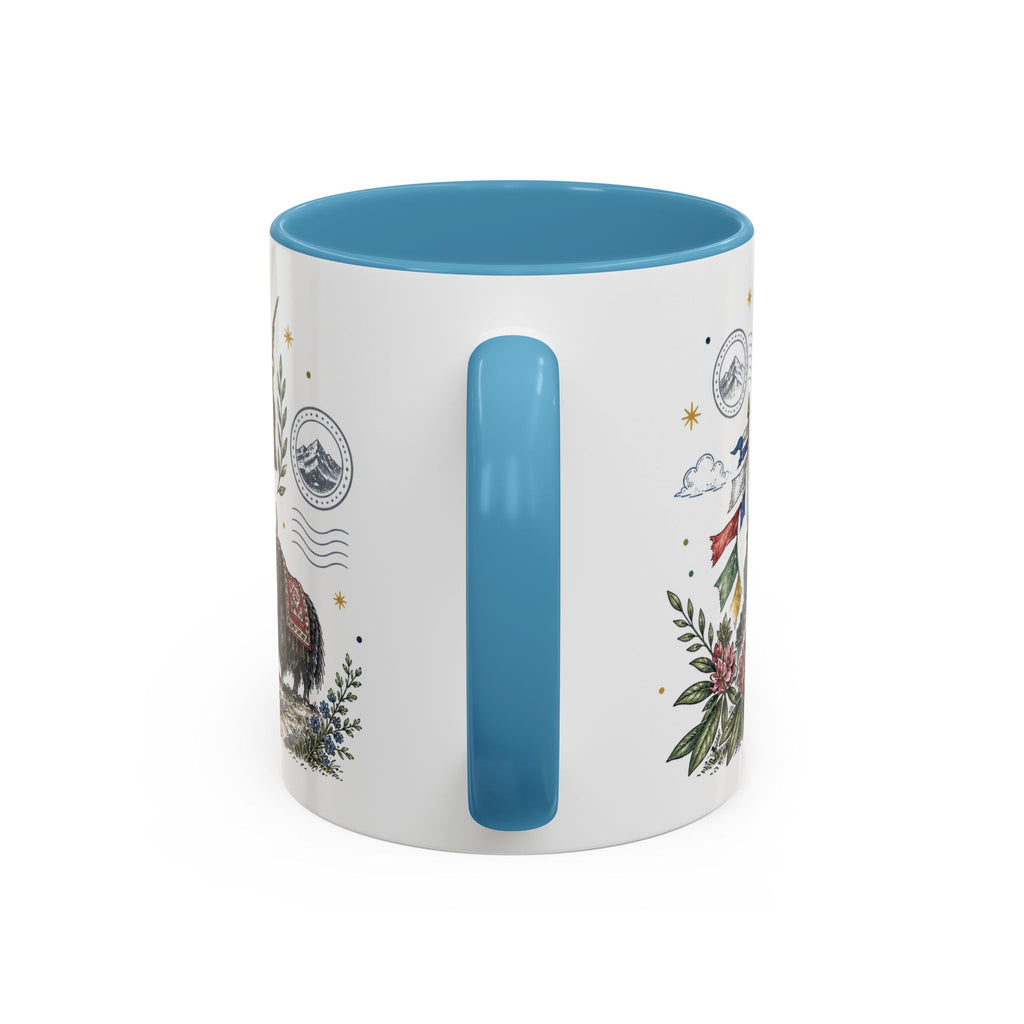 Himalaya Coffee Mug | Travel Destination Souvenir Gift | Accent Color Ceramic 11oz 15oz