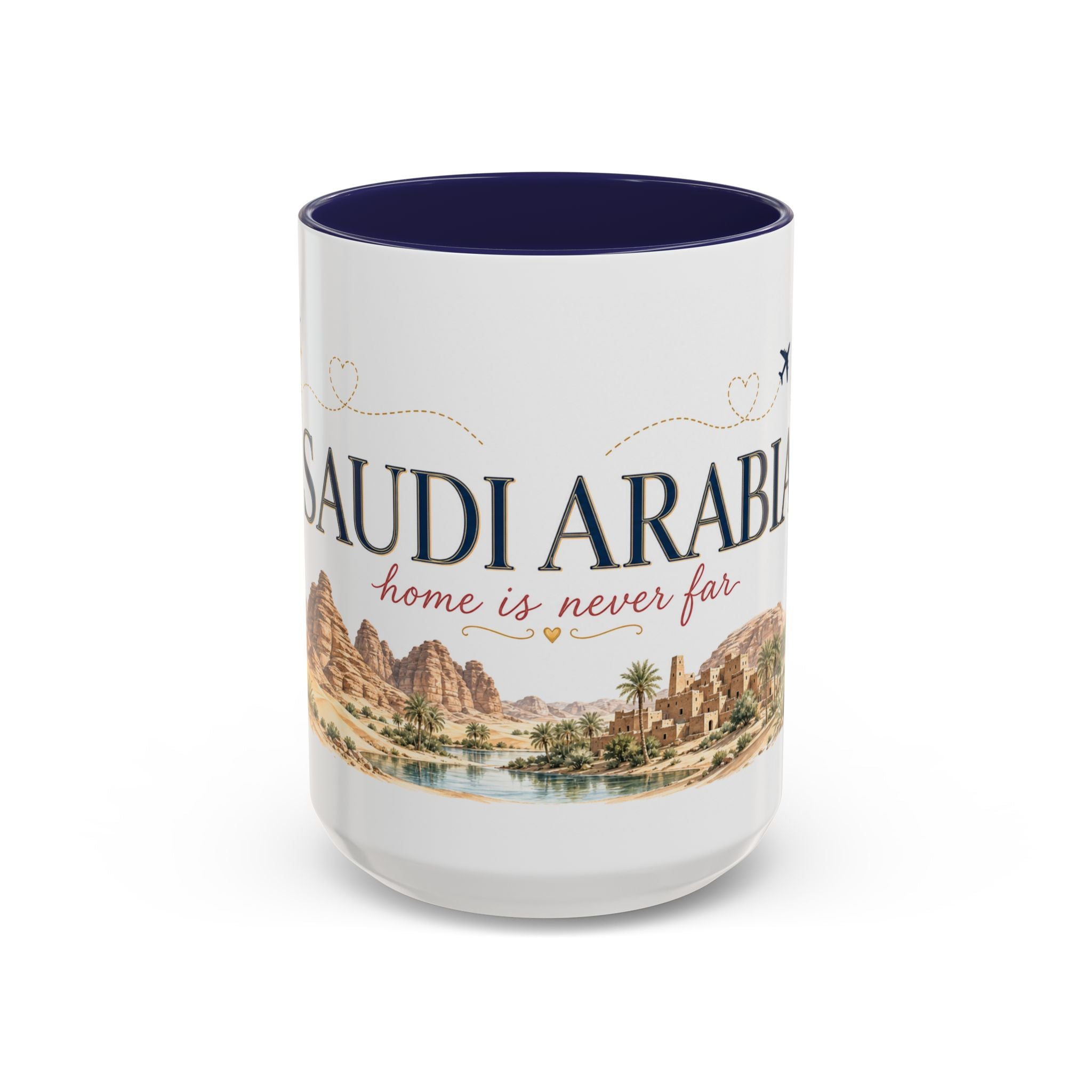 Saudi Arabia Home Country Mug | Moving Away Gift | Long Distance Friendship | 11 oz 15 oz Accent Mug