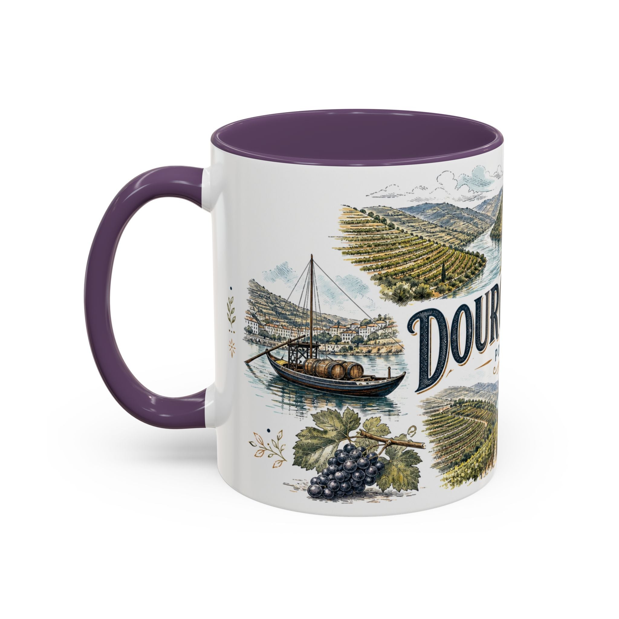 Douro Valley Mug, Portugal Travel Souvenir, Bucket List Gift, Accent Ceramic Coffee Mug 11oz 15oz