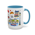 Paris Travel Mug | European City Souvenir Accent Coffee Mug | 11oz 15oz Ceramic Cup