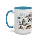 Istanbul Coffee Mug | Turkey Souvenir Travel Gift | Accent Color Ceramic 11oz 15oz