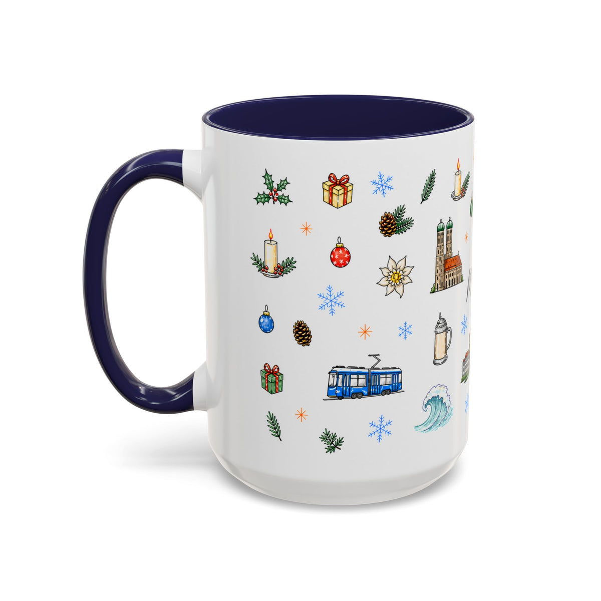 Munich Christmas Mug | Watercolor City Souvenir, Travel Gift (11oz/15oz)