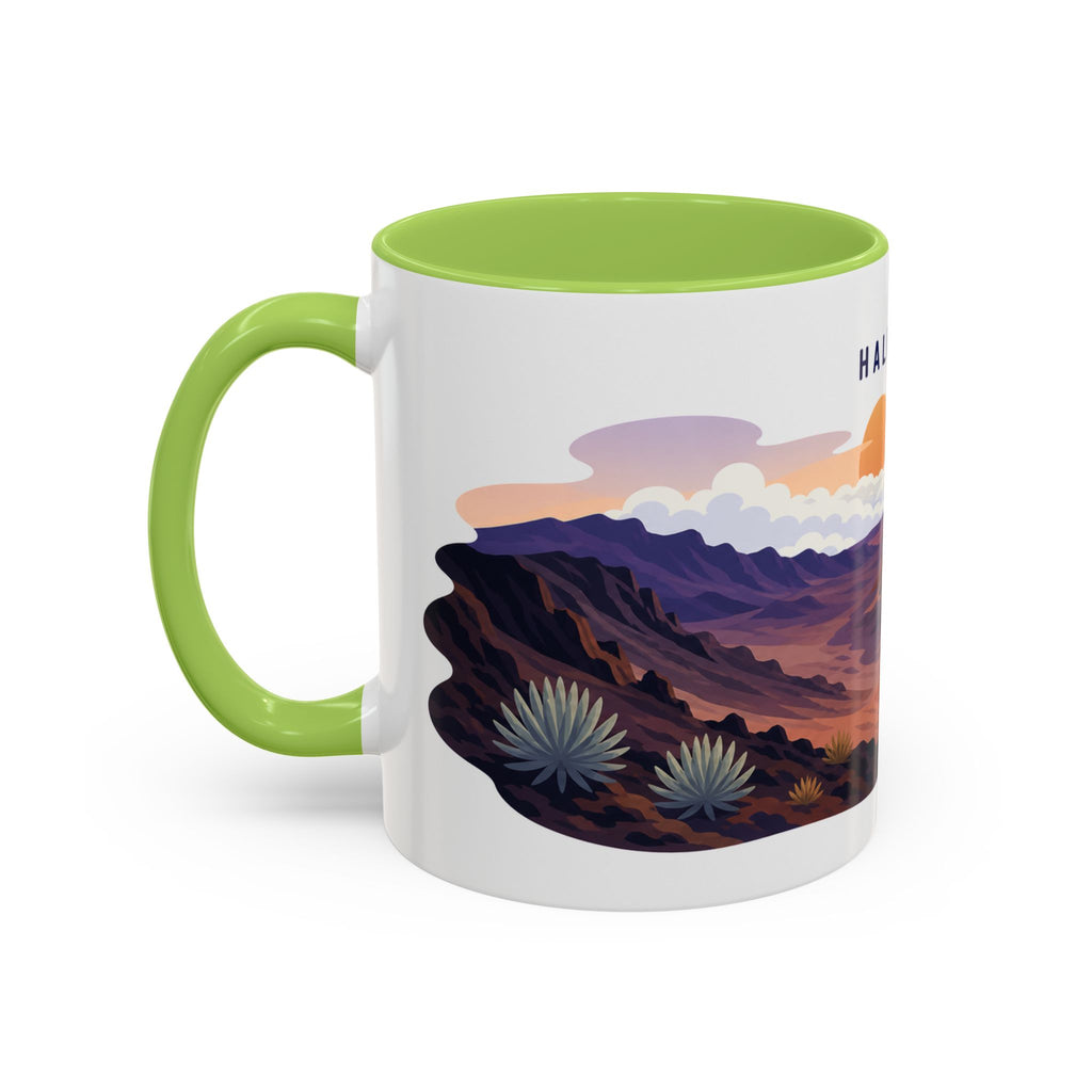 Haleakala National Park Coffee Mug | Solid Color Block Park Souvenir | 11oz 15oz Accent Mug