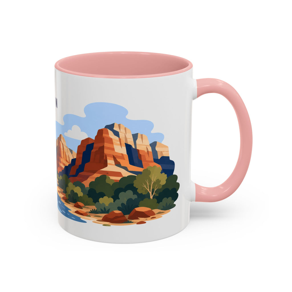 Zion National Park Coffee Mug | Solid Color Block Park Souvenir | 11oz 15oz Accent Mug