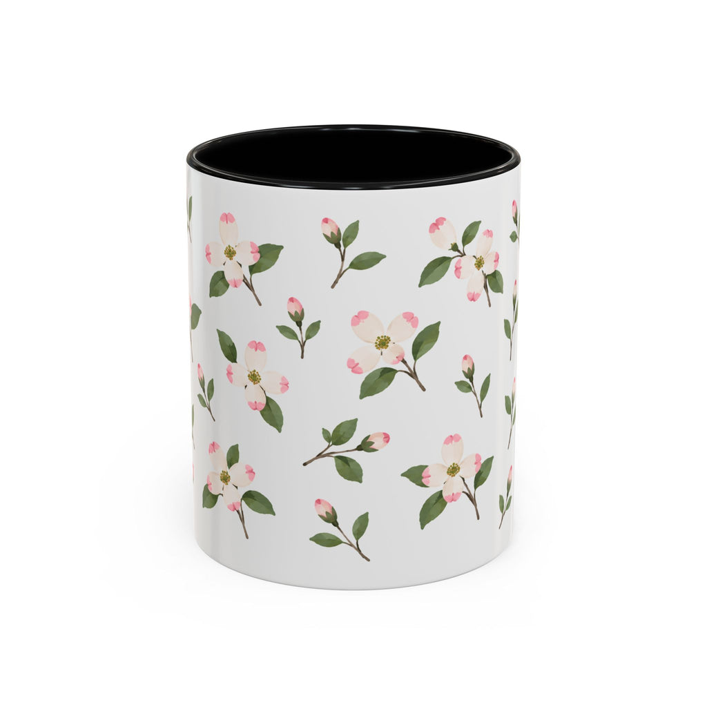 Virginia American Dogwood Mug, State Flower Floral Coffee Cup, 11oz Botanical Gift