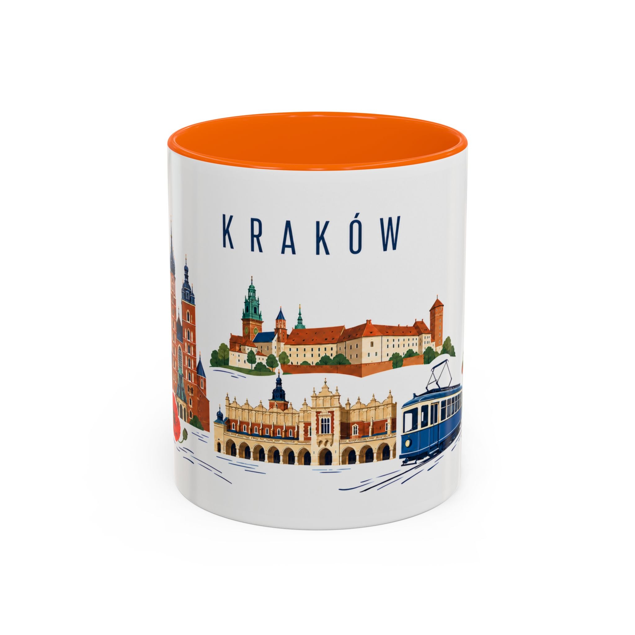 Kraków Coffee Mug | Poland Travel Souvenir | Porcelain Decal City Gift | 11oz 15oz Accent Mug