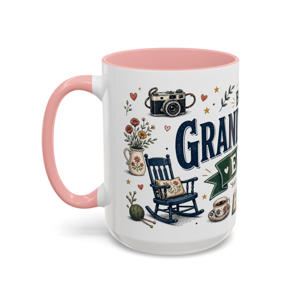 Best Grandparents Ever Coffee Mug | Gift From Grandkids | Accent Color Ceramic 11oz 15oz