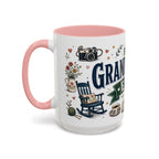 Best Grandparents Ever Coffee Mug | Gift From Grandkids | Accent Color Ceramic 11oz 15oz