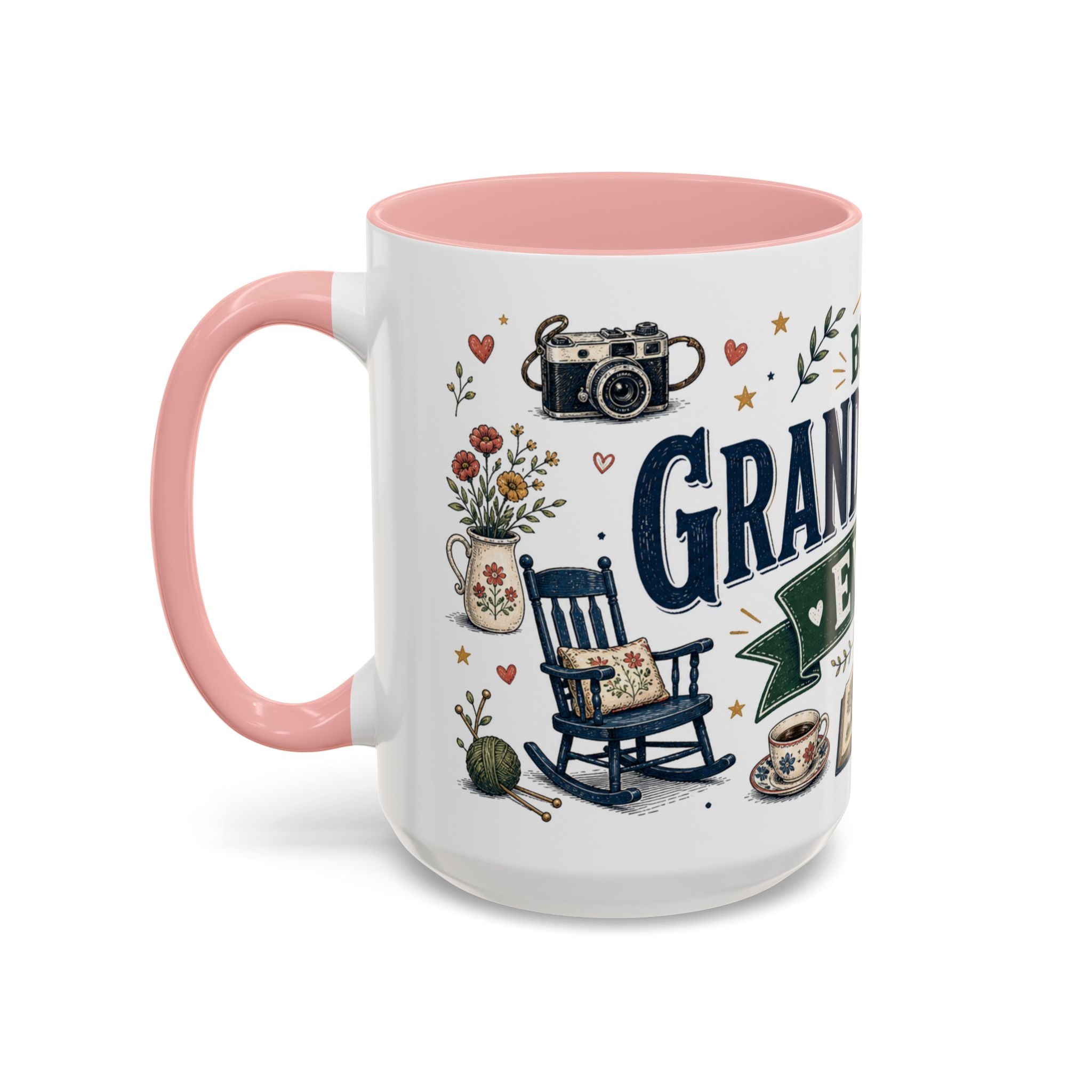 Best Grandparents Ever Coffee Mug | Gift From Grandkids | Accent Color Ceramic 11oz 15oz