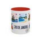 Rio de Janeiro Coffee Mug | Postage Stamp Collage Mug | Travel Souvenir Accent Cup 11oz 15oz