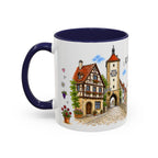 Rothenburg Illustrated Travel Mug | Germany Souvenir Accent Coffee Mug | 11oz 15oz Ceramic Cup