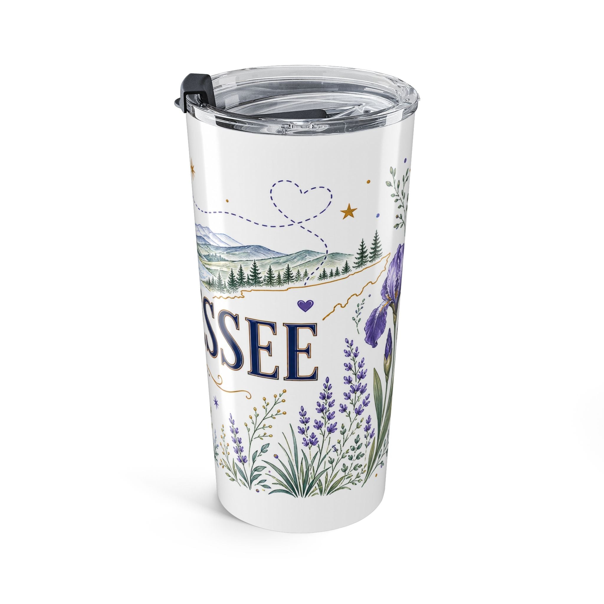 Tennessee State Flower 20oz Tumbler | Tennessee Botanical Gift | Insulated Stainless Steel Travel Cup