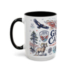 Grand Canyon National Park Coffee Mug | Hiking Camping Nature Gift | Accent Color Ceramic 11oz 15oz