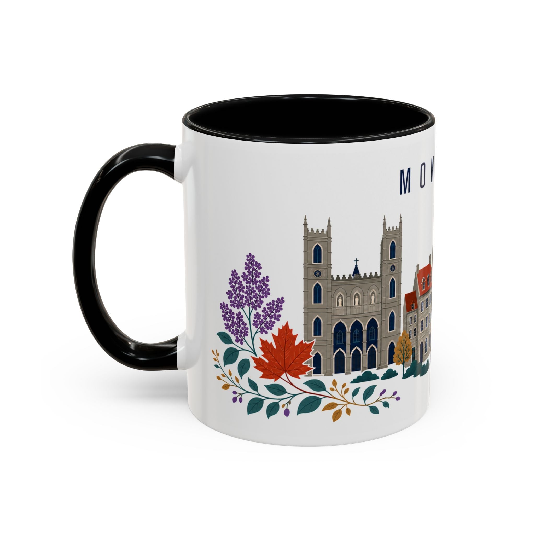 Montreal Coffee Mug | Canada Travel Souvenir | Porcelain Decal City Gift | 11oz 15oz Accent Mug