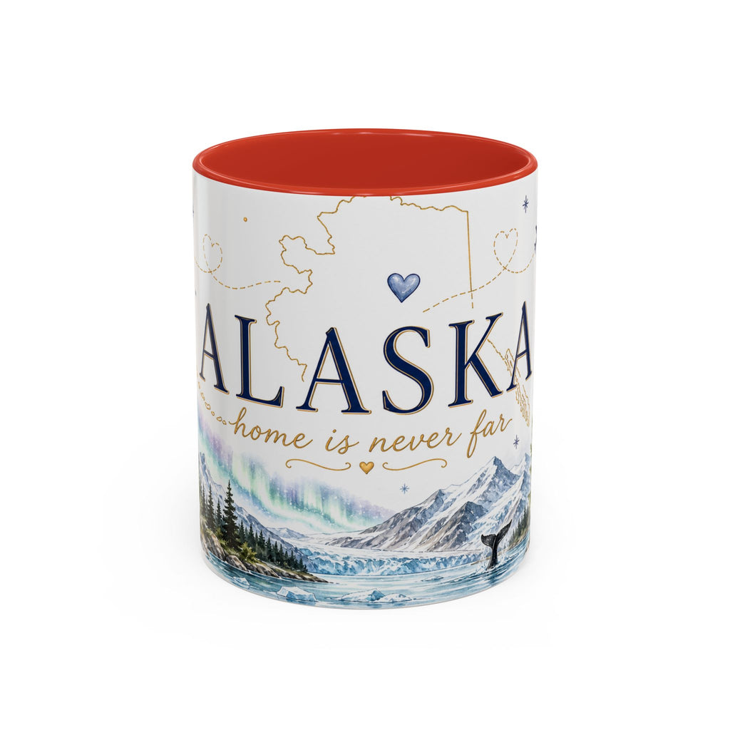 Alaska State Map Mug | Northern Lights, Mountains, Glaciers | Moving Away Gift