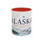 Alaska State Map Mug | Northern Lights, Mountains, Glaciers | Moving Away Gift
