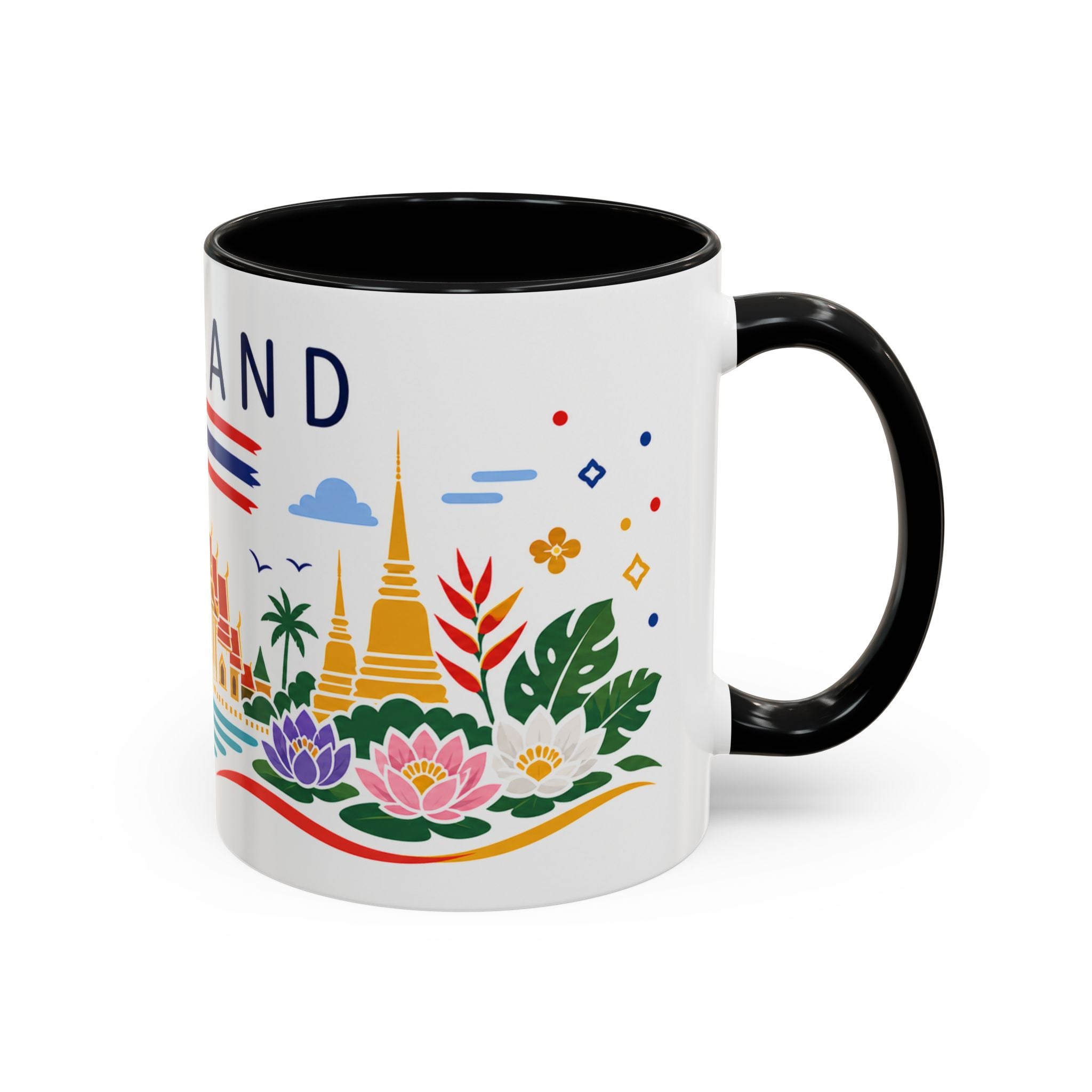 Thailand Coffee Mug | Travel Souvenir Accent Mug | Country Gift Ceramic Cup 11oz 15oz