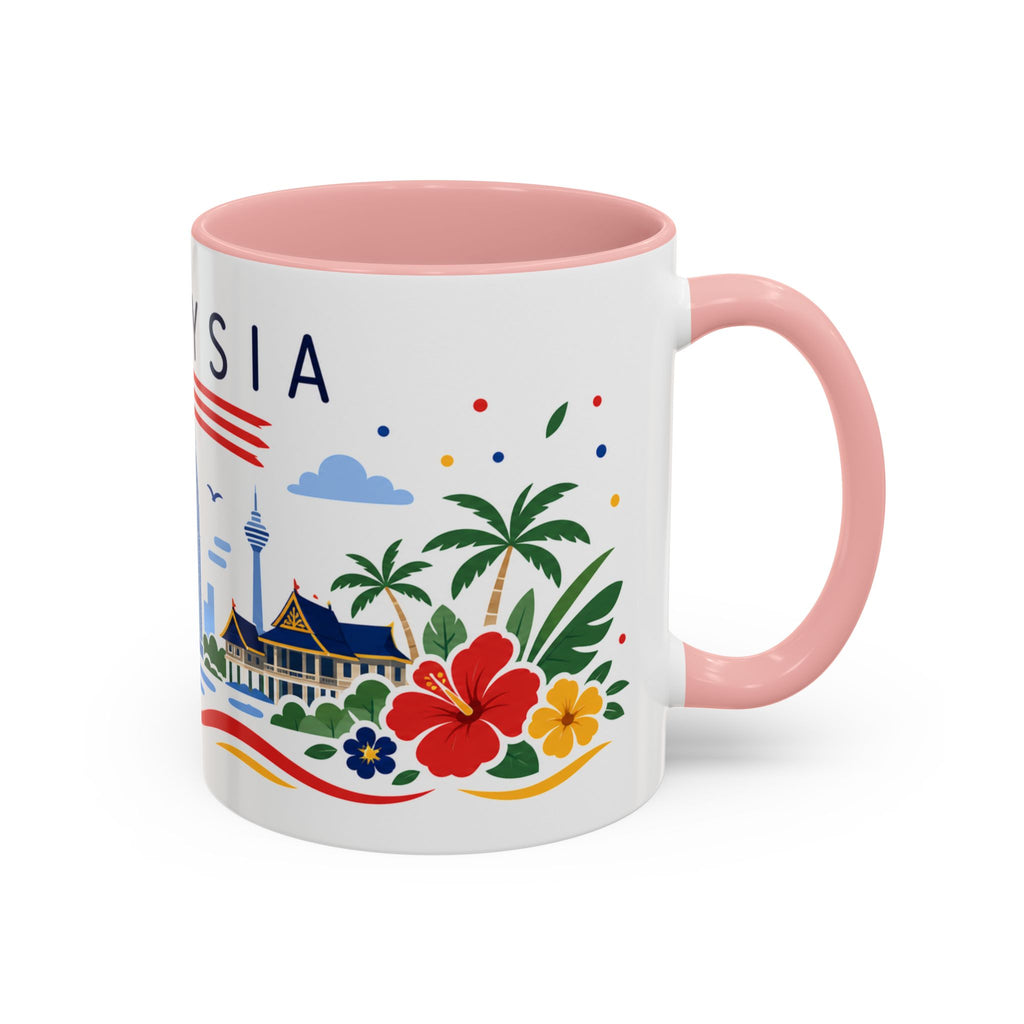 Malaysia Coffee Mug | Travel Souvenir Accent Mug | Country Gift Ceramic Cup 11oz 15oz
