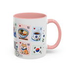 Seoul Coffee Mug | Postage Stamp Collage Mug | Travel Souvenir Accent Cup 11oz 15oz