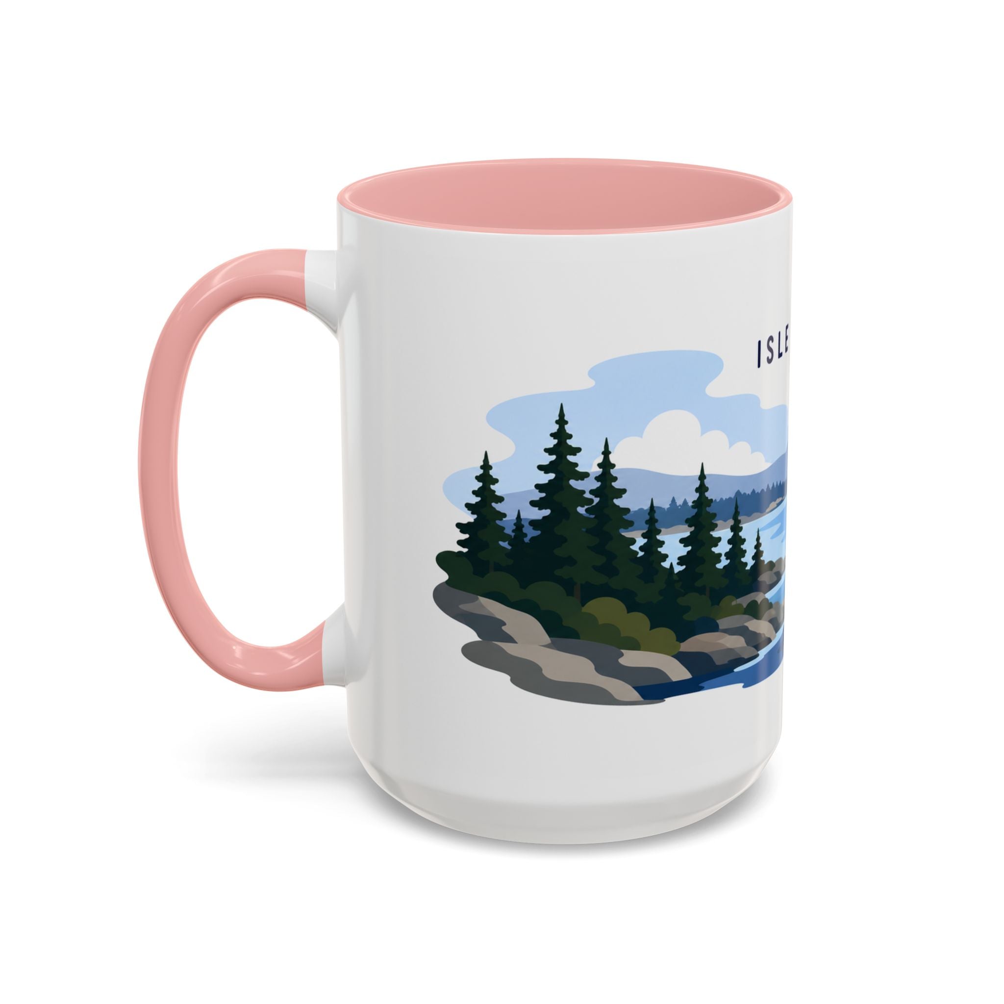 Isle Royale National Park Coffee Mug | Solid Color Block Park Souvenir | 11oz 15oz Accent Mug