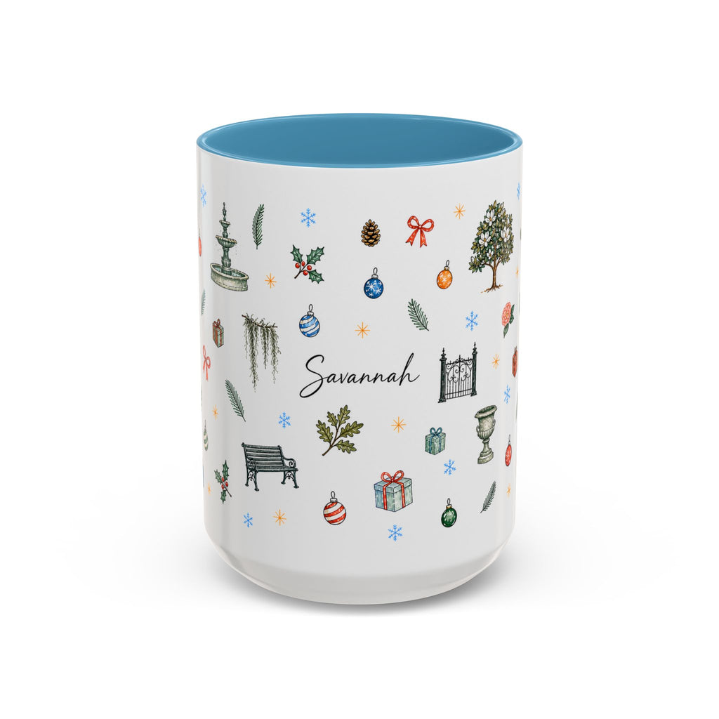 Savannah Christmas Mug | Watercolor City Souvenir, Travel Memories Cup