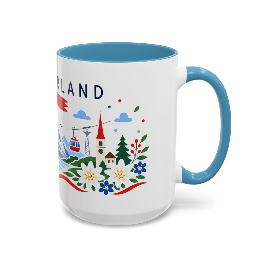 Switzerland Coffee Mug | Travel Souvenir Accent Mug | Country Gift Ceramic Cup 11oz 15oz