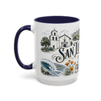 San Luis Obispo Coffee Mug | United States Travel Souvenir | Vintage Illustrated City Gift | 11 oz 15 oz Accent Mug