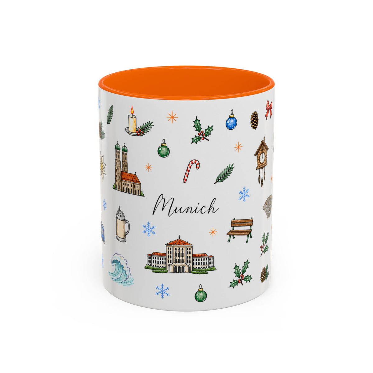 Munich Christmas Mug | Watercolor City Souvenir, Travel Gift (11oz/15oz)