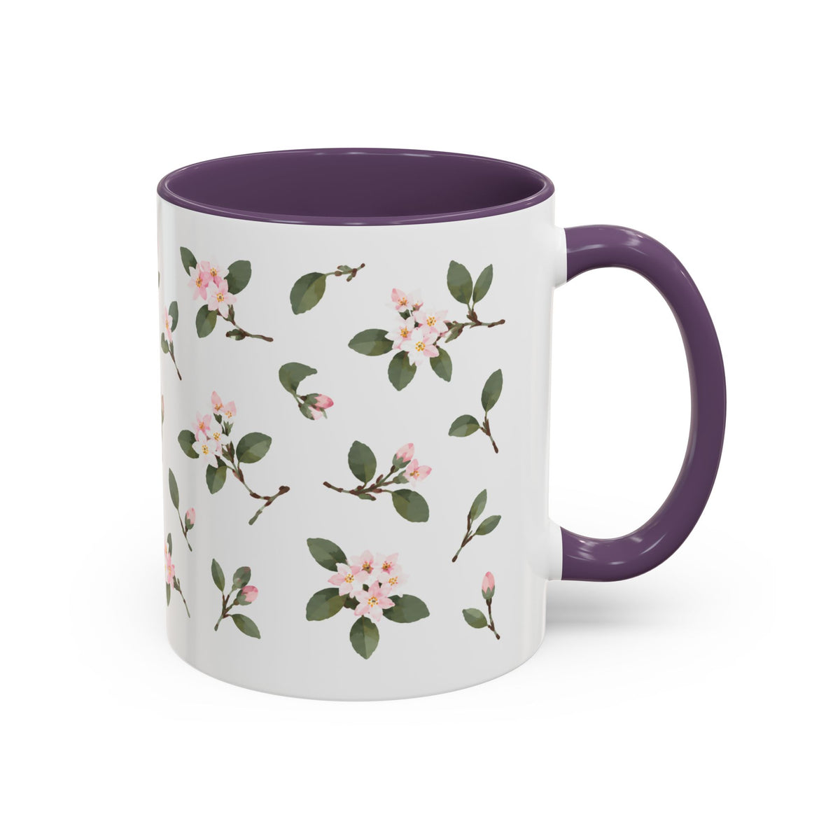 Massachusetts Mayflower Mug, State Flower Floral Coffee Cup, 11oz Botanical Gift