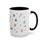 Christmas Ornament Mug | Snowflake Watercolor Holiday Gift | Accent Cup 11oz 15oz