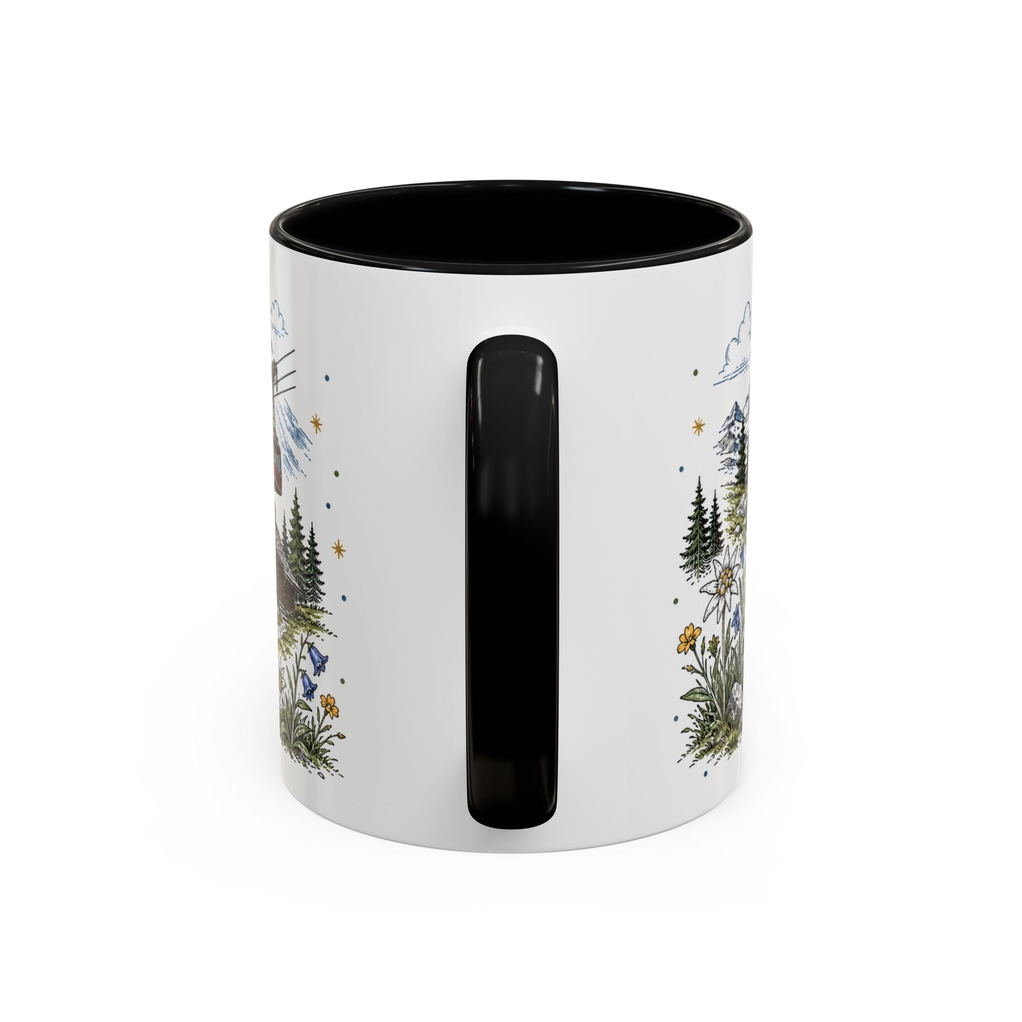 Swiss Alps Coffee Mug | Travel Destination Souvenir Gift | Accent Color Ceramic 11oz 15oz