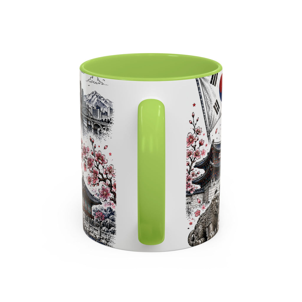South Korea Soccer Coffee Mug | World Cup Fan Gift | Accent Color Ceramic 11oz 15oz Match Day Cup