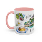 Salzburg Illustrated Travel Mug | City Souvenir Accent Coffee Mug | 11oz 15oz Ceramic Cup