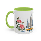 New York Coffee Mug | United States Travel Souvenir | Porcelain Decal City Gift | 11oz 15oz Accent Mug