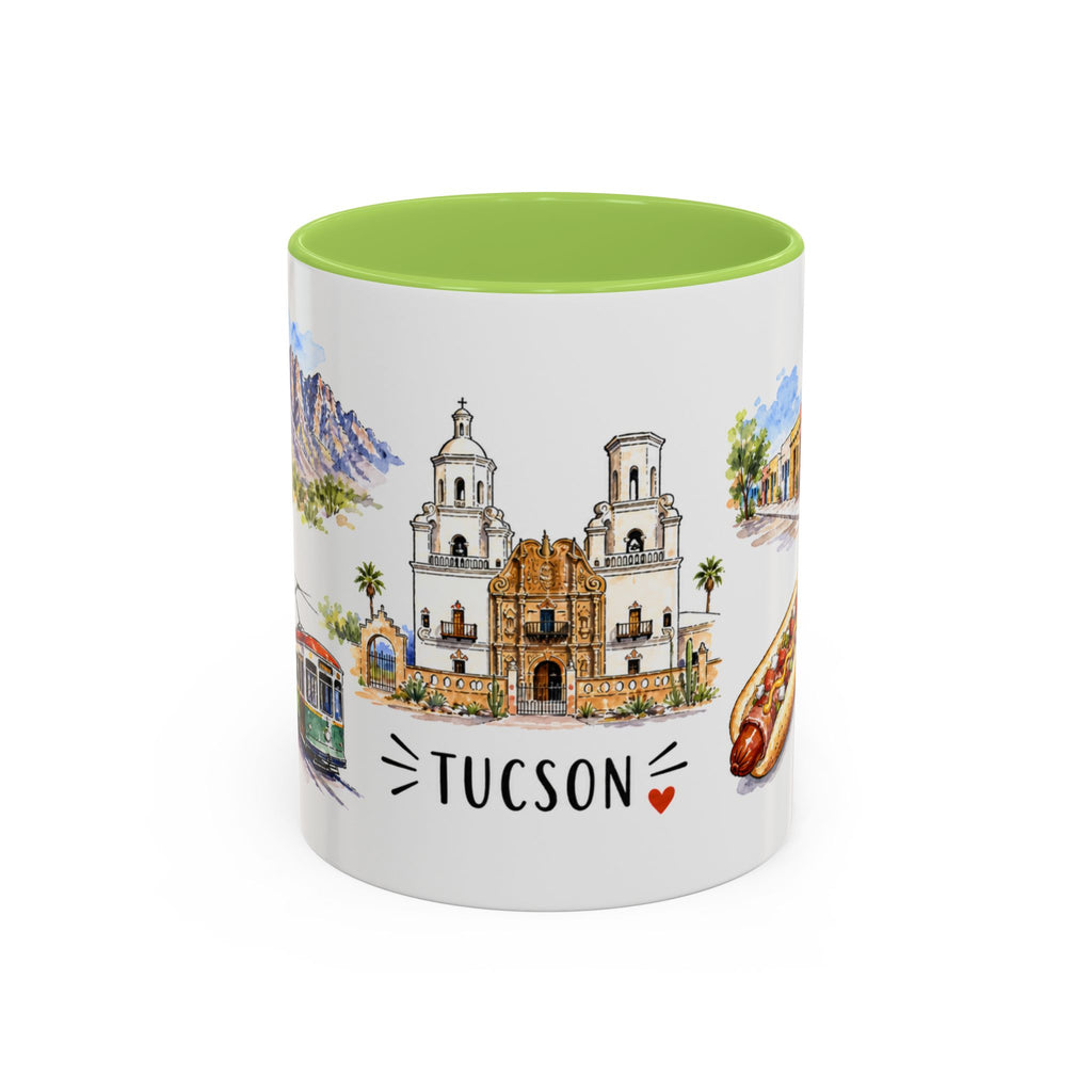 Tucson Illustrated Travel Mug | City Souvenir Accent Coffee Mug | 11oz 15oz Ceramic Cup