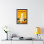 Yellowstone United States Framed Poster | Vintage Travel Wall Art | Black Walnut White Frame | 16x24 20x30