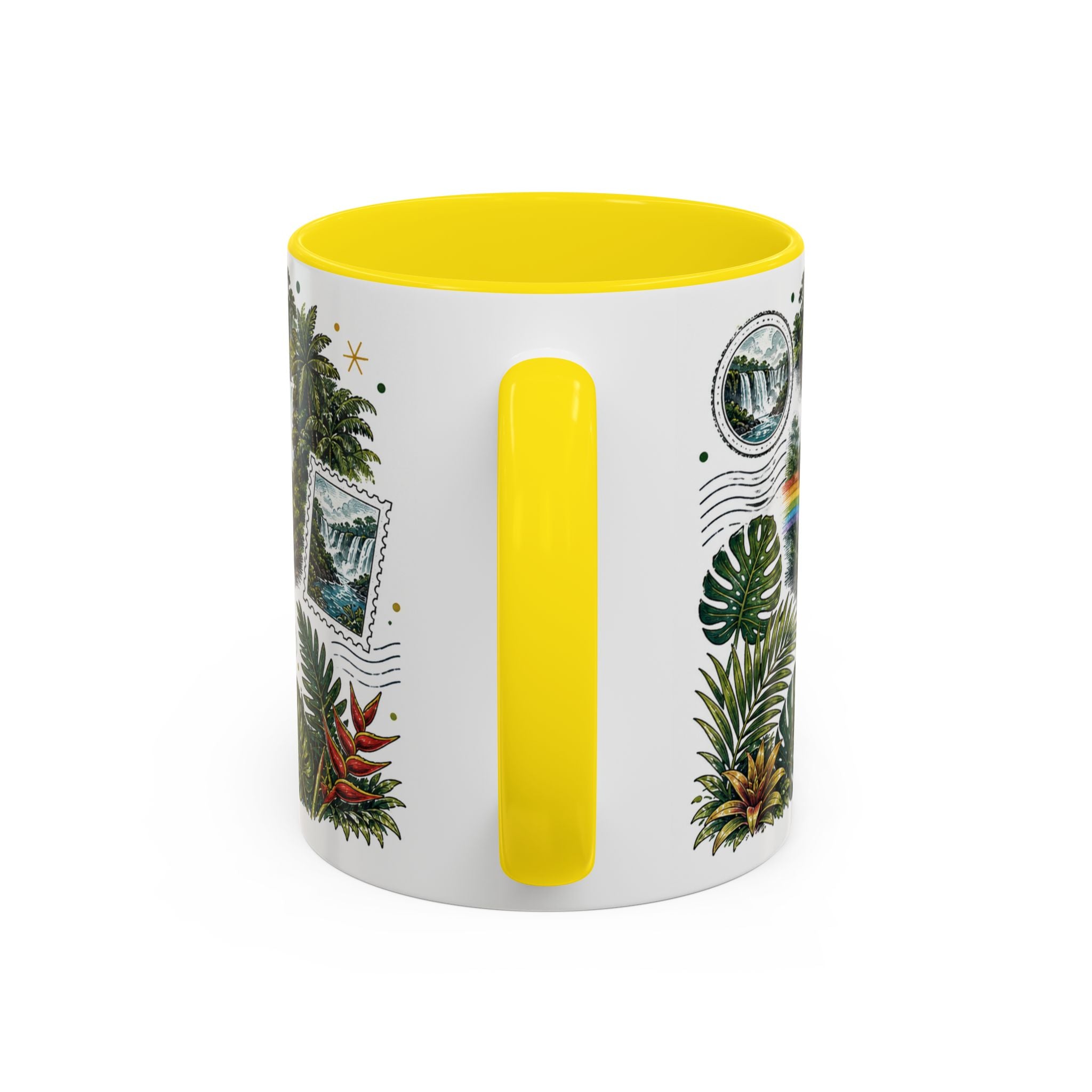 Iguazu Falls Coffee Mug | Travel Destination Souvenir Gift | Accent Color Ceramic 11oz 15oz