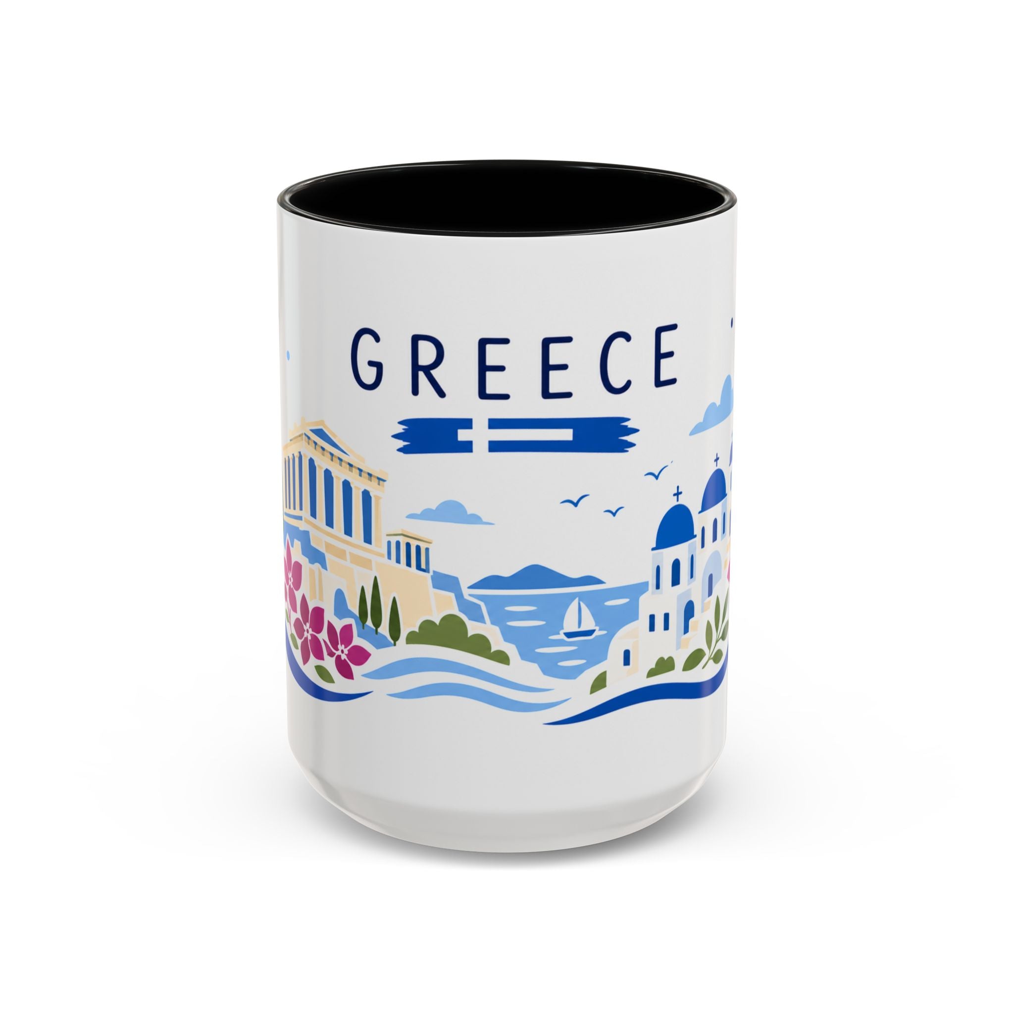 Greece Coffee Mug | Travel Souvenir Accent Mug | Country Gift Ceramic Cup 11oz 15oz