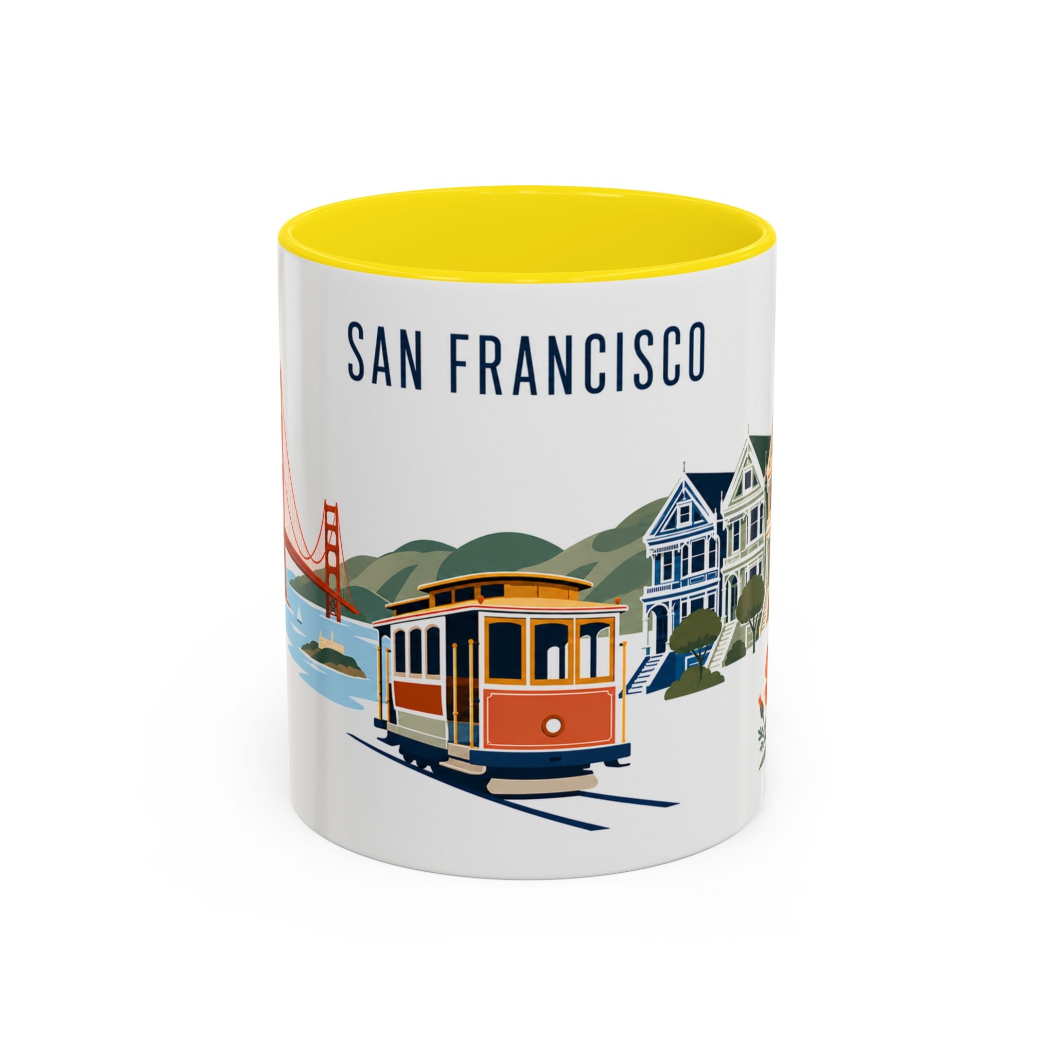 San Francisco Coffee Mug | United States Travel Souvenir | Porcelain Decal City Gift | 11oz 15oz Accent Mug