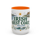 Irish West Coast Coffee Mug | Travel Destination Souvenir Gift | Accent Color Ceramic 11oz 15oz