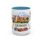 Granada Illustrated Travel Mug | City Souvenir Accent Coffee Mug | 11oz 15oz Ceramic Cup