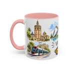 Valencia Illustrated Travel Mug | City Souvenir Accent Coffee Mug | 11oz 15oz Ceramic Cup