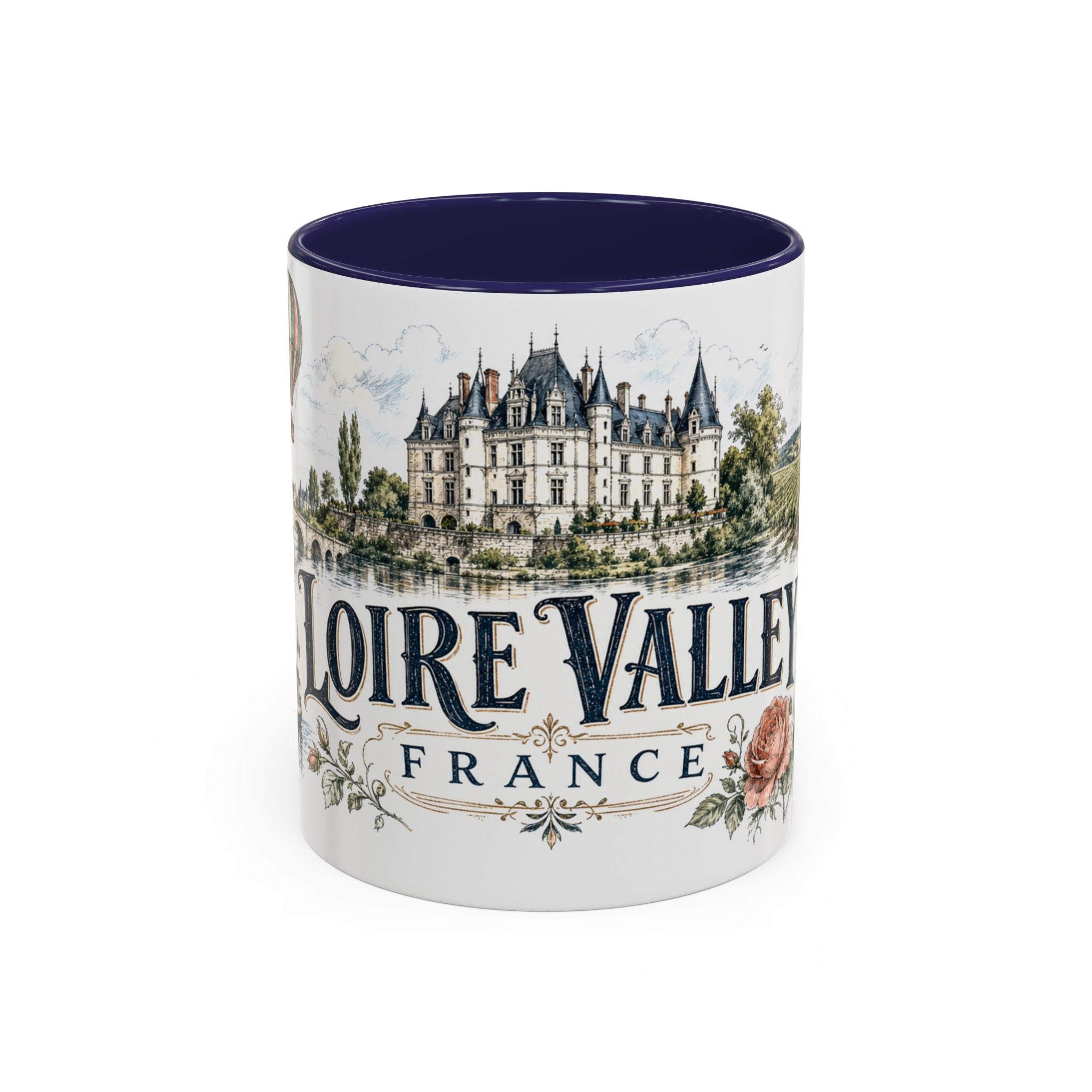Loire Valley Mug, France Travel Souvenir, Bucket List Gift, Accent Ceramic Coffee Mug 11oz 15oz