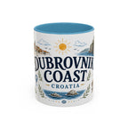 Dubrovnik Coast Coffee Mug | Travel Destination Souvenir Gift | Accent Color Ceramic 11oz 15oz