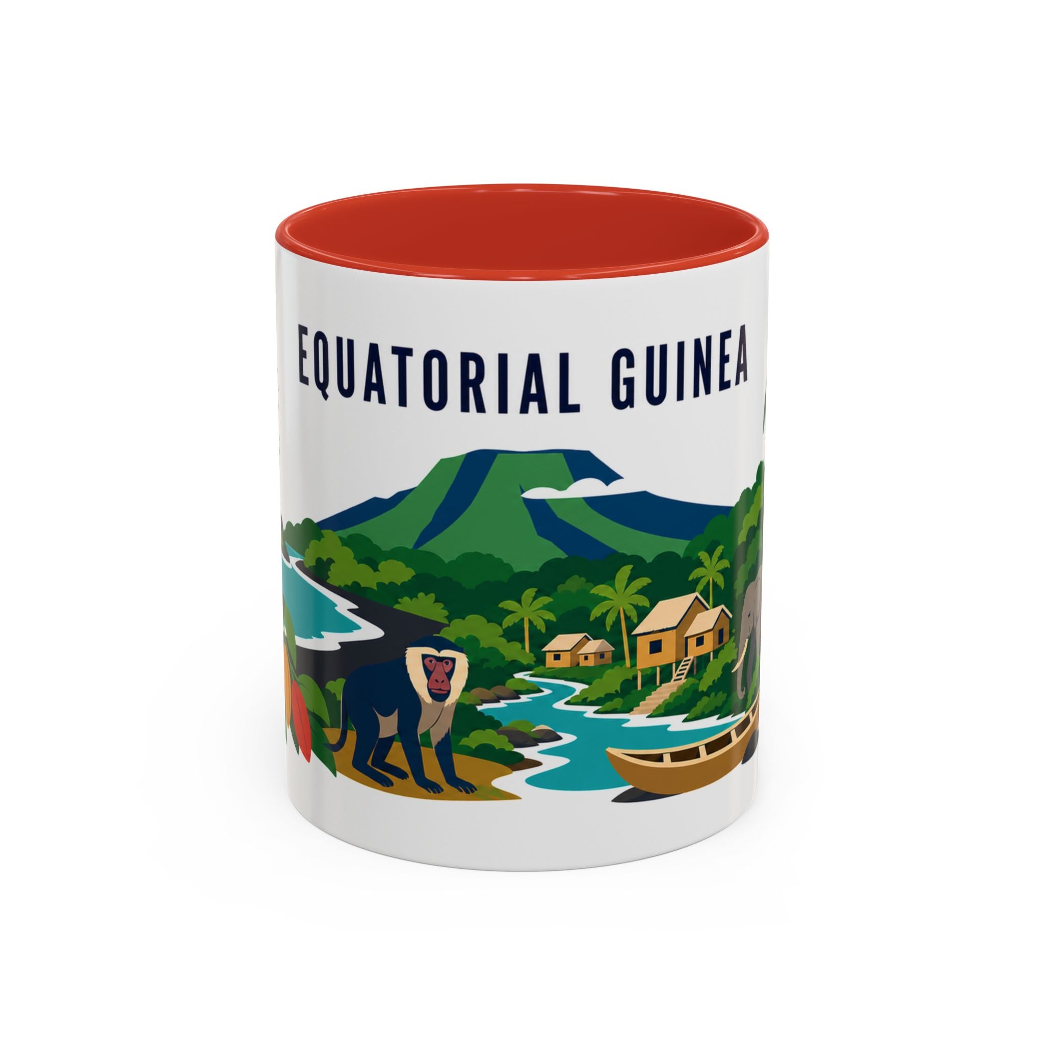 Equatorial Guinea Coffee Mug | Travel Souvenir Accent Mug | Country Gift Ceramic Cup 11oz 15oz