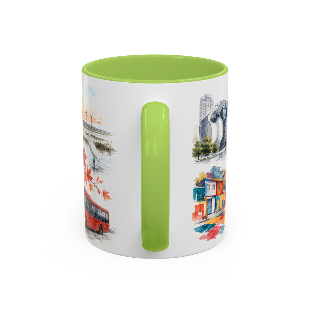 Taichung Coffee Mug | Taiwan Travel Souvenir | Vintage Illustrated City Gift | 11 oz 15 oz Accent Mug